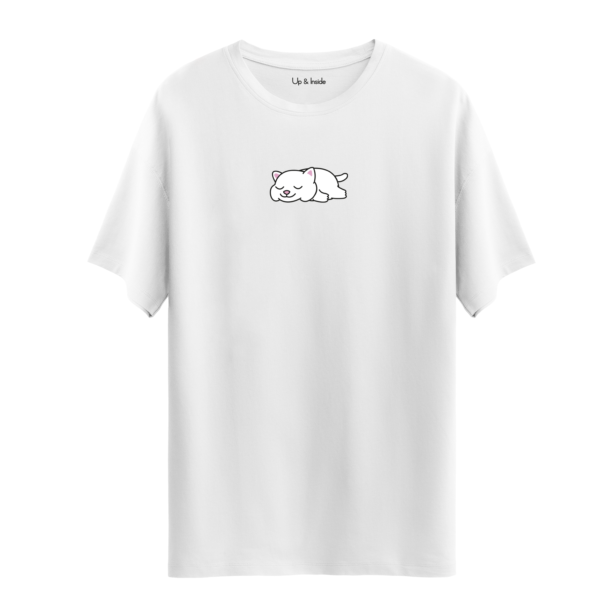 Lazy White Cat - Oversize T-Shirt