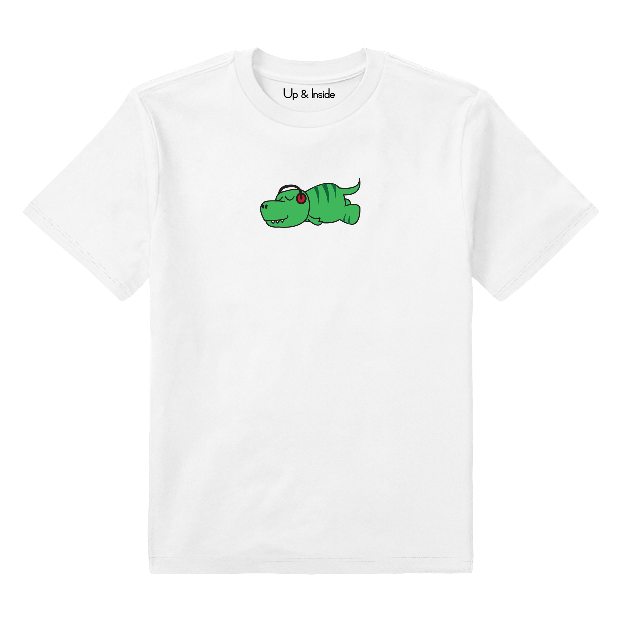 Lazy Dinosaur and Music - Çocuk T-Shirt