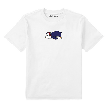 Lazy Penguen and Music - Çocuk T-Shirt